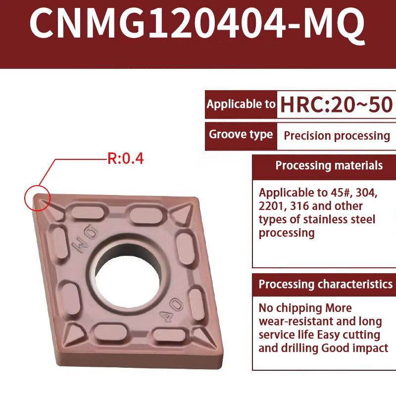 116-CNMG120404 turning blade 120408 steel stainless steel aluminum diamond outer circle alloy blade Shandong Denso Pricision Tools Co.,Ltd.